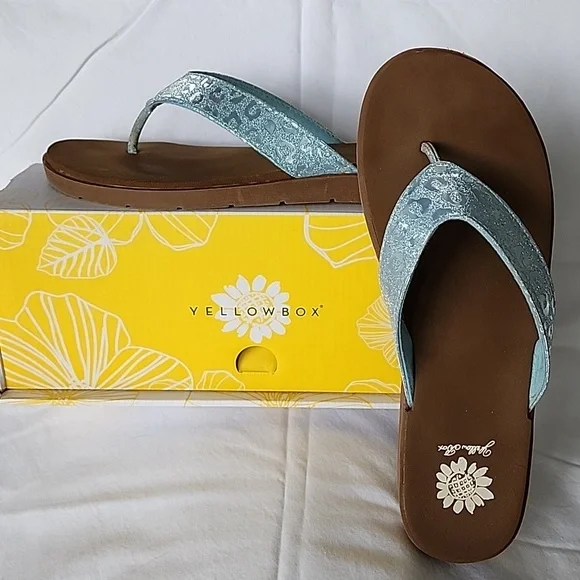 Yellowbox size 10 blue sandals - Picture 4 of 5